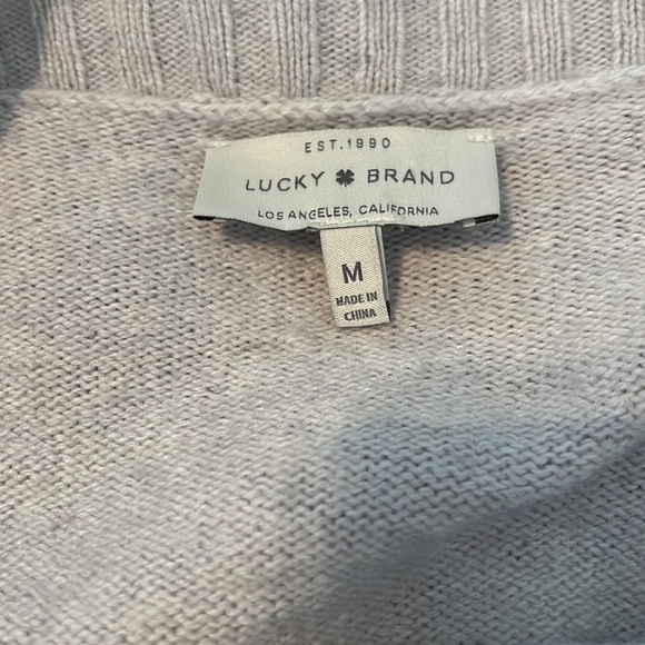 Lucky Brand Bow Sleeve Wool Blend Sweater Pullover - Picture 5 of 5